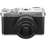 FUJIFILM X-E4 Mirrorless Digital Camera + XF 27mm f/2.8 R WR Lens Silver