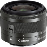 Canon EF-M 15-45mm f/3.5-6.3 IS STM Lens (Graphite) # 013803256895 (Bulk Pack)