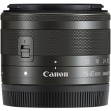 Canon EF-M 15-45mm f/3.5-6.3 IS STM Lens (Graphite) # 013803256895 (Bulk Pack)